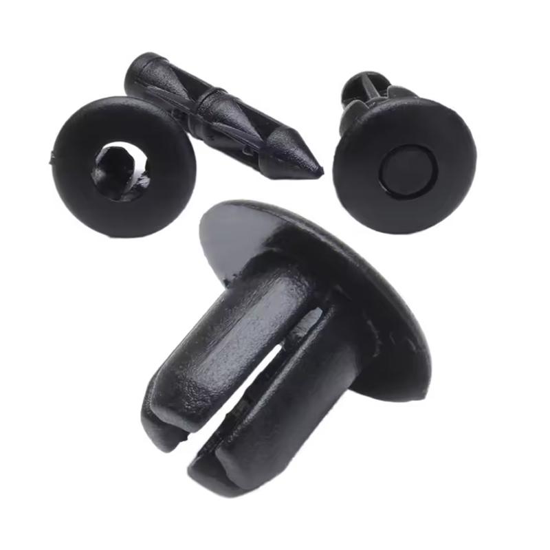 30/50/100PCS 6mm Black Plastic Rivet Vent Wiper Cover Clip Fixed Screw Clip Deflector Plastic Piercing Nail Fastener Auto Parts