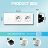 BSEED 1/2/3/4Gang Zigbee Touch Switch Glass with EU Sockets Smart Wall Light Switch Touch Screen Backlight E Series