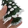 15/20/25CM Mini Christmas Tree Ornament Miniature Snow Xmas Tree Resin Statue Figurine Home Office Holiday Party Decoration