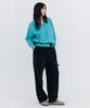 WNDERKAMMER Damage V-Neck Sweatshirt_Mint
