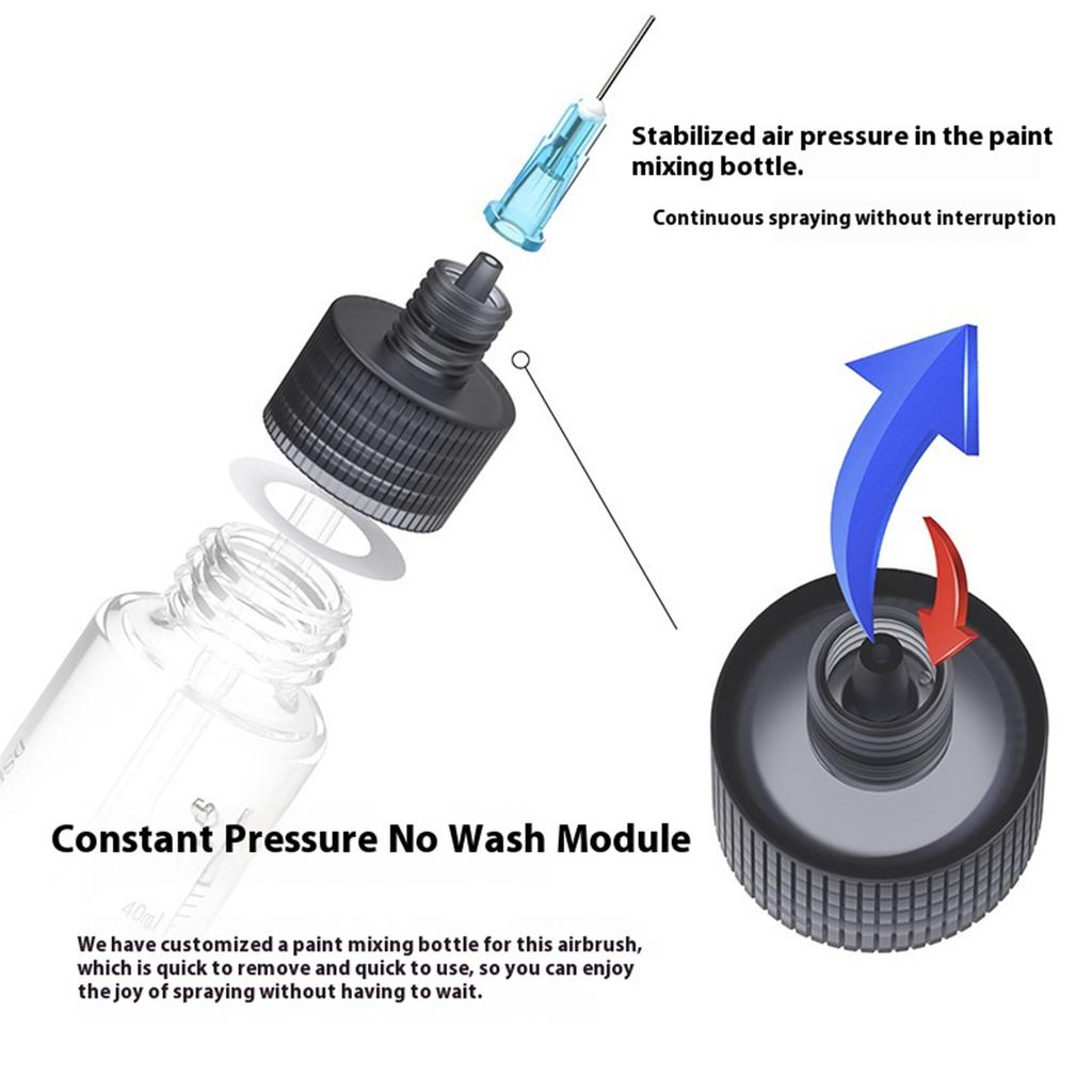 PT-AB Painting Tools with Marker Rack No-Clean Airbrush No-Wash Airbrush for Model Spray Coloring Hobby DIY Tool