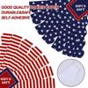 Whaline 69Ft 4th of July Bulletin Board Border 60Pcs Patriotic Stars Stripes Trim Border Stickers for Independence Day Memorial Day School Classroom