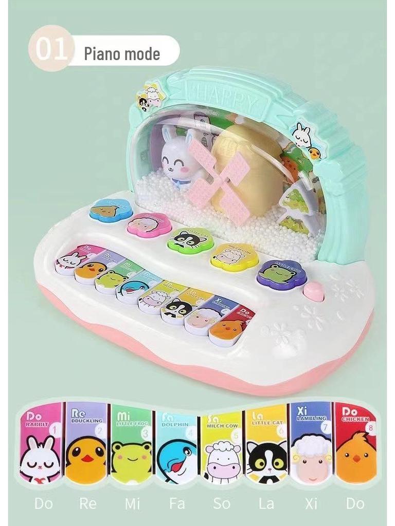 Dreamy Snow Flower Musical Keyboard: Toddler & Infant Teaching Piano with Flashing Lights