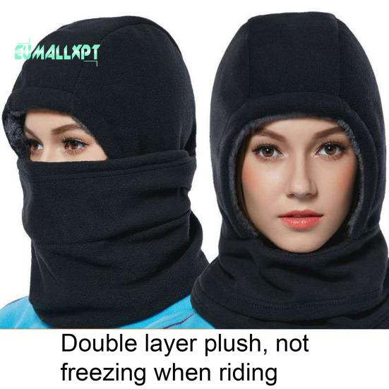 

Зимняя уличная флисовая шапка с утолщенным теплым лицом и капюшоном, зимнее оборудование