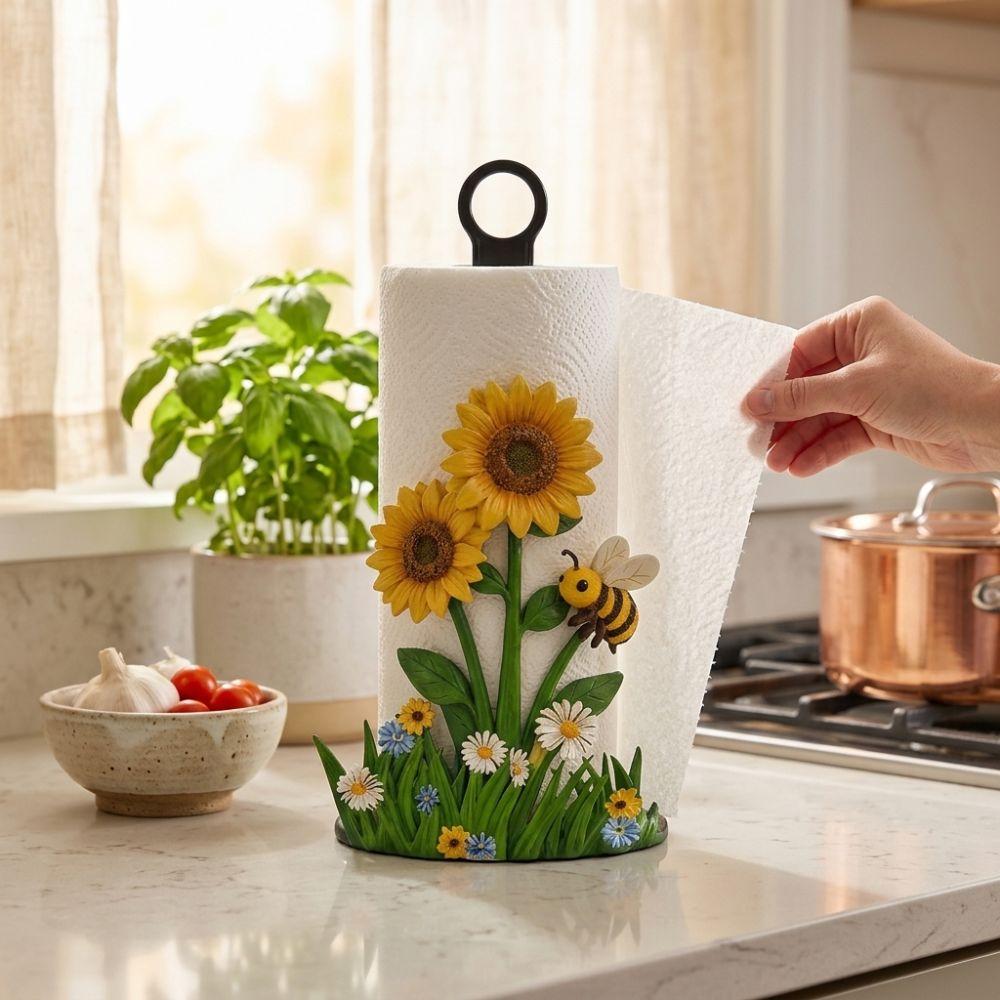 Animal Flower Pattern Floral Paper Towel Holder Cook Character Kitchen Napkin Stand Living Room