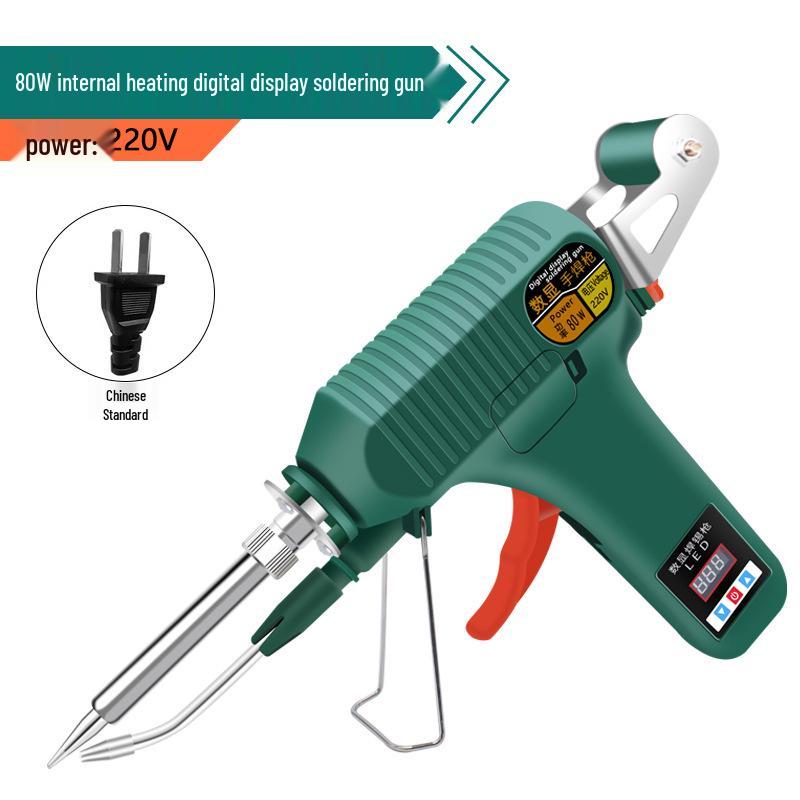 High-Power 80W Digital Display Soldering Gun with Automatic Tin Feeding