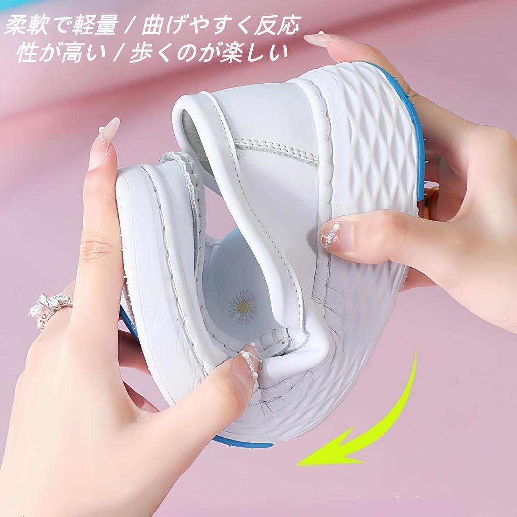DJAMINHERY Women's Medical Shoes, Nurse Shoes, Care Shoes, Work Shoes with Thick Soles, Lightweight, Flexible, Quiet, Soft, and Easy To Put On and Tak