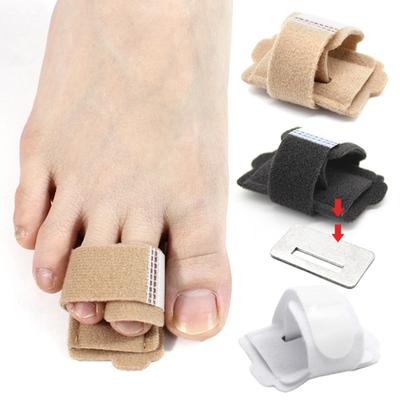 2Pcs Hammer Toe Corrector for Women & Men, Reusable Fabric Hammertoe Straightener, Toe Splint Wrap for Curled Bent Crooked Claw Overlapping Toes