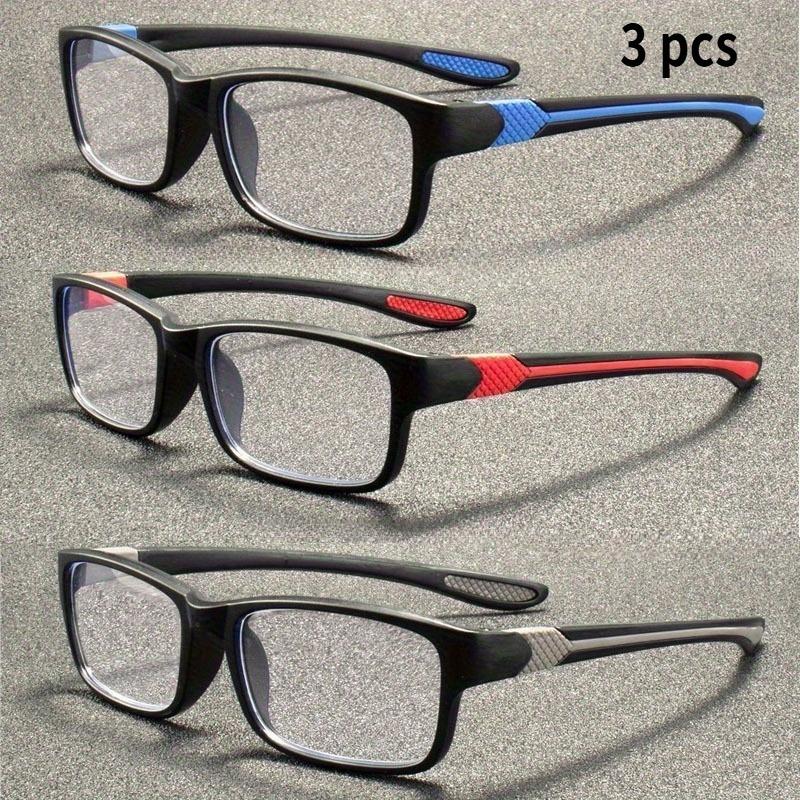 

3 пары мужских ретро очков с полной оправой для чтения с увеличением, удобные в носке, подходят для ежедневного использования 4.0