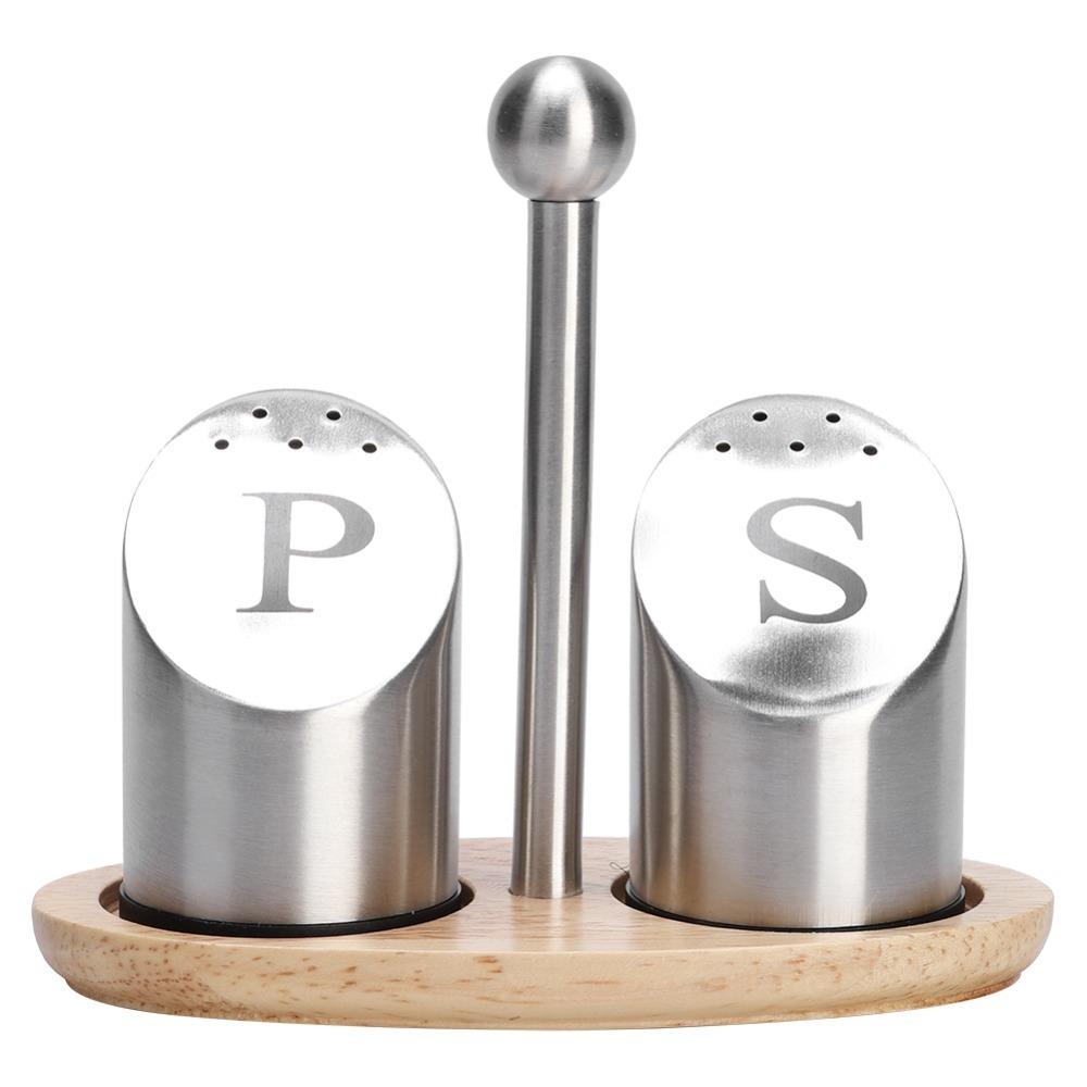 Stainless Steel Seasoning Bottle Small-Hole Lid Spice Container Easy Spice Jar Set  Countertop