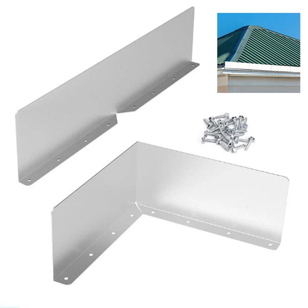 Roof and Gutter Aluminum Rainwater Deflectors Set with Baffle Plates for Controlled Water Flow and Enhanced Protection