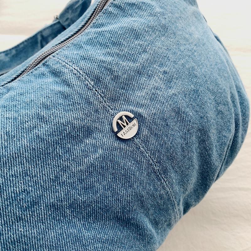 Doppellagige kleine quadratische Tasche Denim-Tasche Damen Leichte Schulter-Umhängetasche