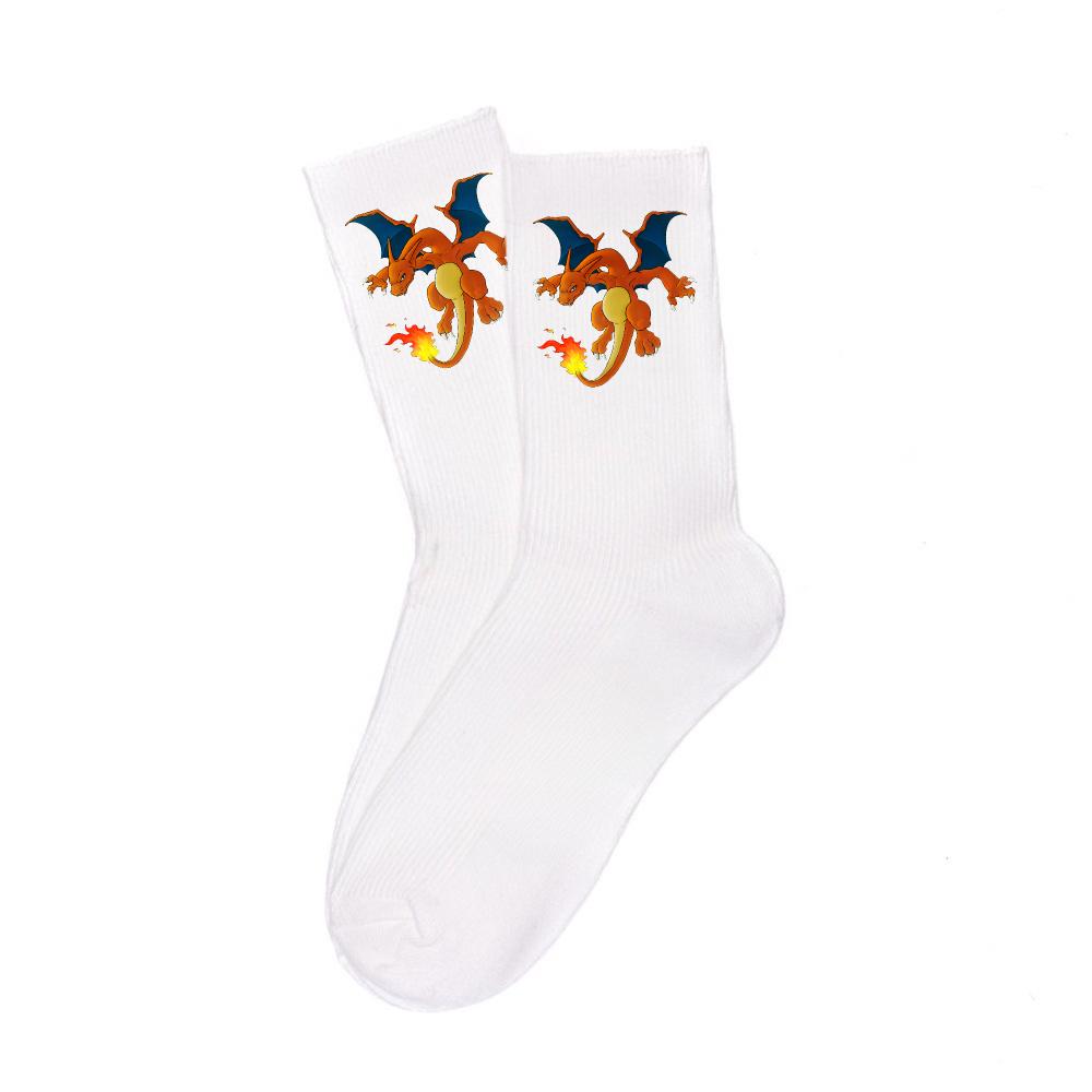 Cartoon White Cotton Socks Unisex Breathable Sports Socks Anime Collectibles Cute Trendy Fashion Unique Birthday Gifts