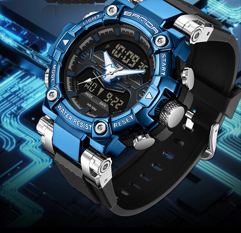 Sanda Men's Teen Sports Luminous Waterproof Multifunctional Outdoor Watch