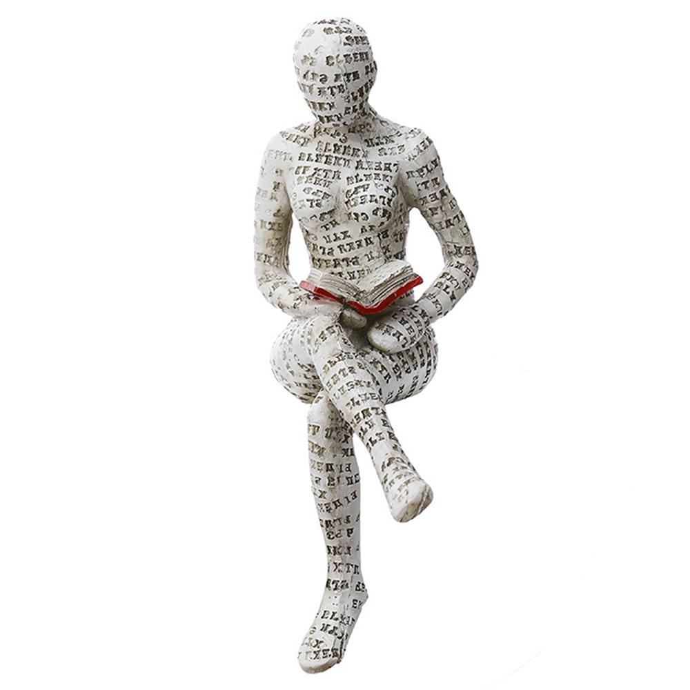 Resin Modern Abstract Aesthetic Sculptures Pulp Reading Women Figurine Aesthetic Sculpture Room Party Desktop Decor Statue
