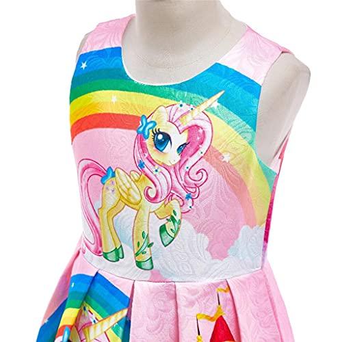Dressy Daisy Rainbow Unicorn My Little Pony Dress-Up Costume for Birthdays, Parties, Halloween, and Christmas, Ages 4-5, Pink, Includes Hair Hoop