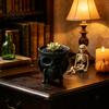 Dekorative Aufbewahrung für Aromatherapie 3D-gedruckter Totenkopf-Pflanzer mit Skelett-Hand-Ständer, Gotischer Sukkulenten-Topf, Halloween-Tischdekorationen