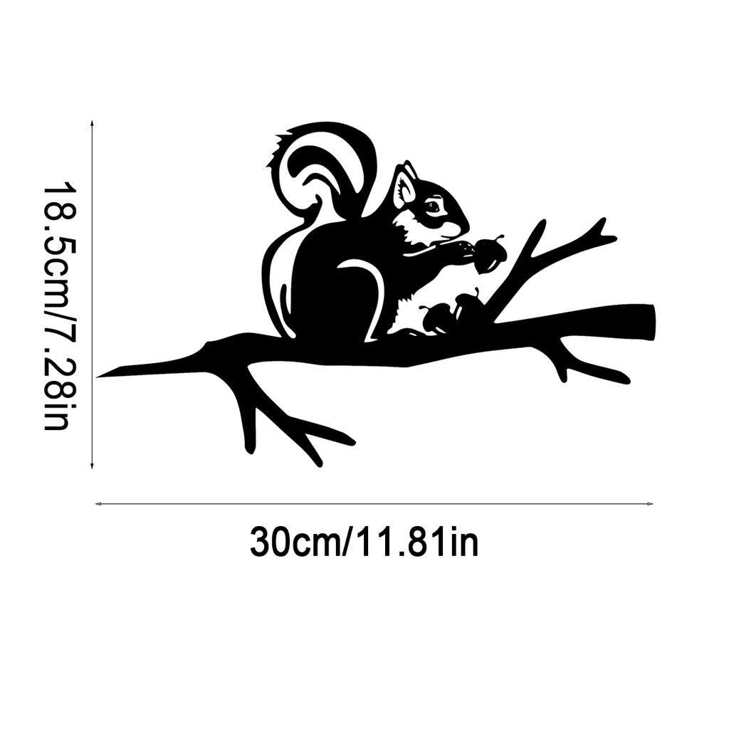 1 stk Jern Ekorne som holder kongle Dekorative innlegg, Dyreelementer kan brukes til dekorative vegger, Utendørs gårdsplass trær, Terra