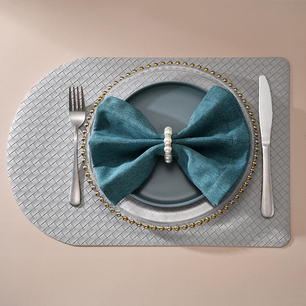 Handgefertigter Perlen-Serviettenring Valentinstag Dekorative Serviettenhalter DIY Tischhandtuchring für Hochzeitsfeier Tischdecke Dekor