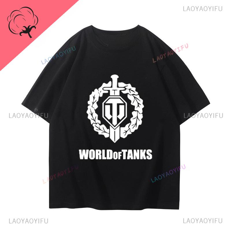 Gamer World Of Tanks T Shirt Military Enthusiast Game Printed Tee Cotton ONeck Streetwear Best Seller Graphic Y2k Clothes Unisex