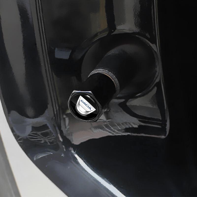4Pcs Car Wheel Tire Valve Caps Air Stem Covers Accessories For Dacia Duster Logan Sandero Lodgy Dokker Stepway Mcv 2 Solenza GT
