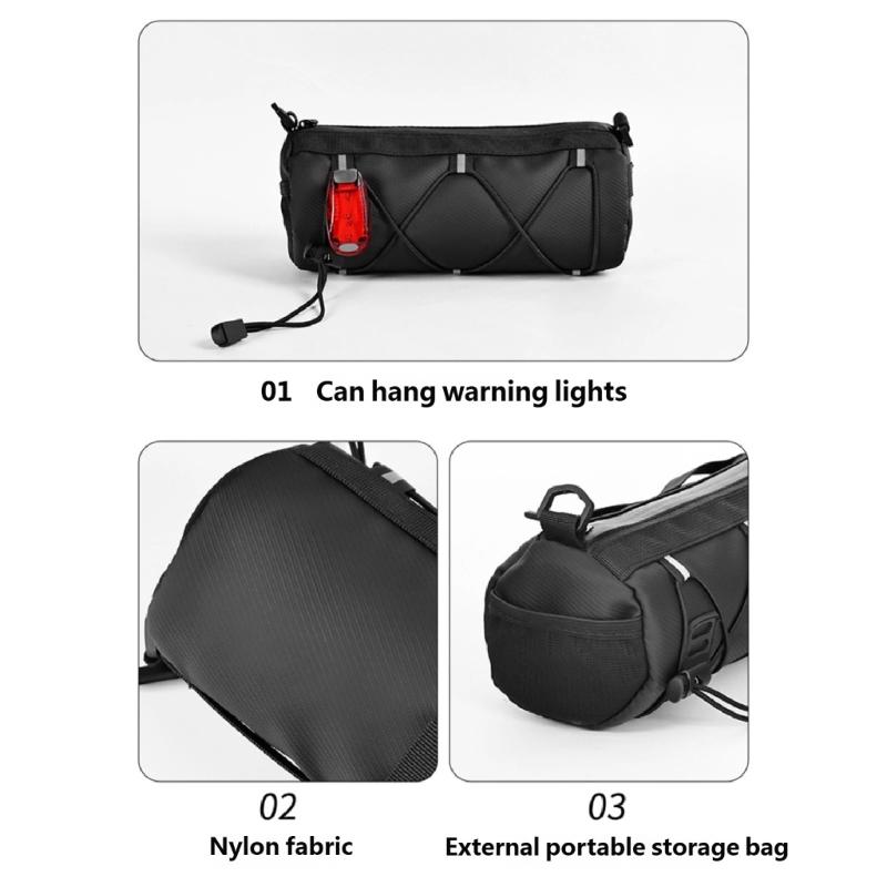 Large Capacity Bike Frame Storage Bag Regulable Front Tube Bicycles Organizers for Commuting Accessories