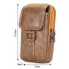 Retro Everyday Waist Bag Waterproof PU Leather Chest Bag withMultiple Pockets Adjustable Strap forPhone&Essentials Vintage Style