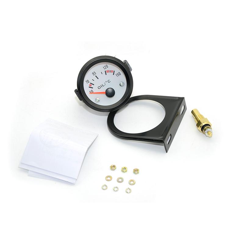 2" 52 MM White Face Water temp/ Oil temp /Oil press psi/ Oil press kg /Volt /Ammeter /Fuel level (without float) Gauge car meter