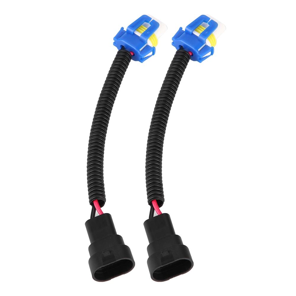 2Pcs 9006 Ceramic Connector Plug Socket Extension Wiring Harness Sockets Adapter