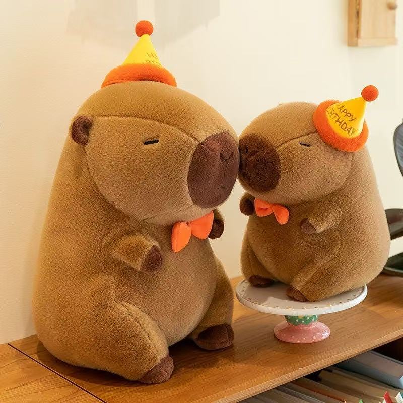 23cm Capybara Plush Simulation Capibara Anime Fluffty Toy Cute Doll Stuffed Animals Soft Doll Plush Christmas Thanksgiving Gifts