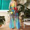 Women's Casual Jumpsuit Sleeveless Floral Print Cotton Jumpsuit