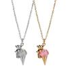 Extendable Koala Shaped Ice Cream Charm Necklace Adjustsble Length Copper Materials