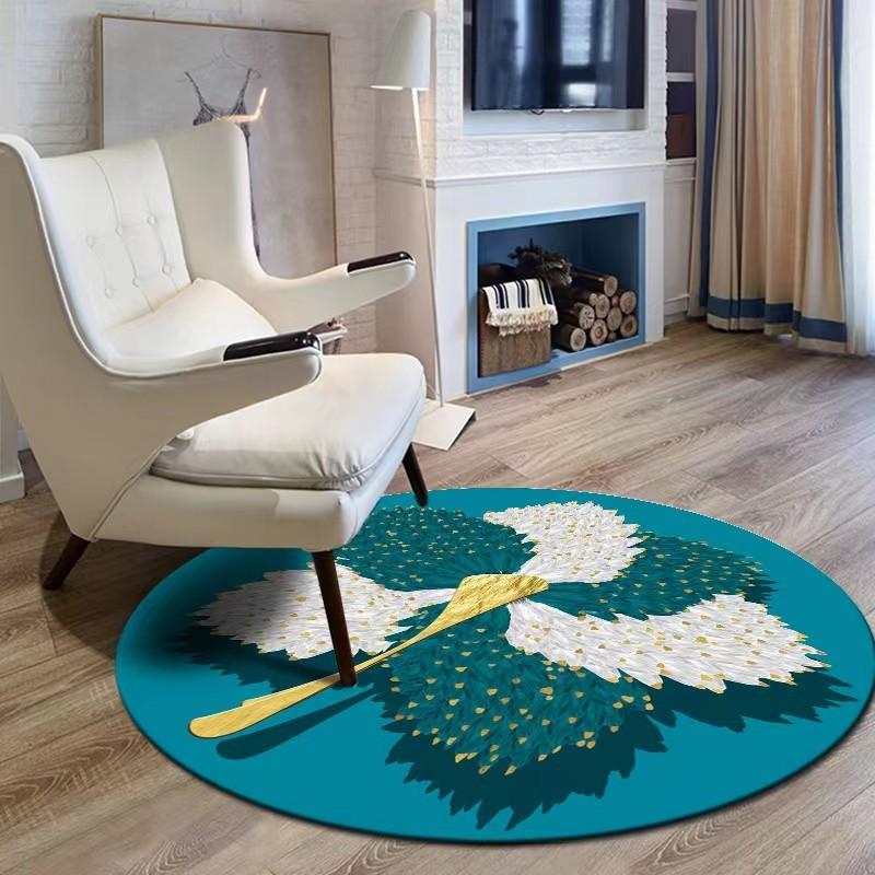 Large Area Living Room Round Rugs Home Bedroom Decor Bedside Carpet Simple Room Decoration Rug Study Cloakroom Carpets Washable