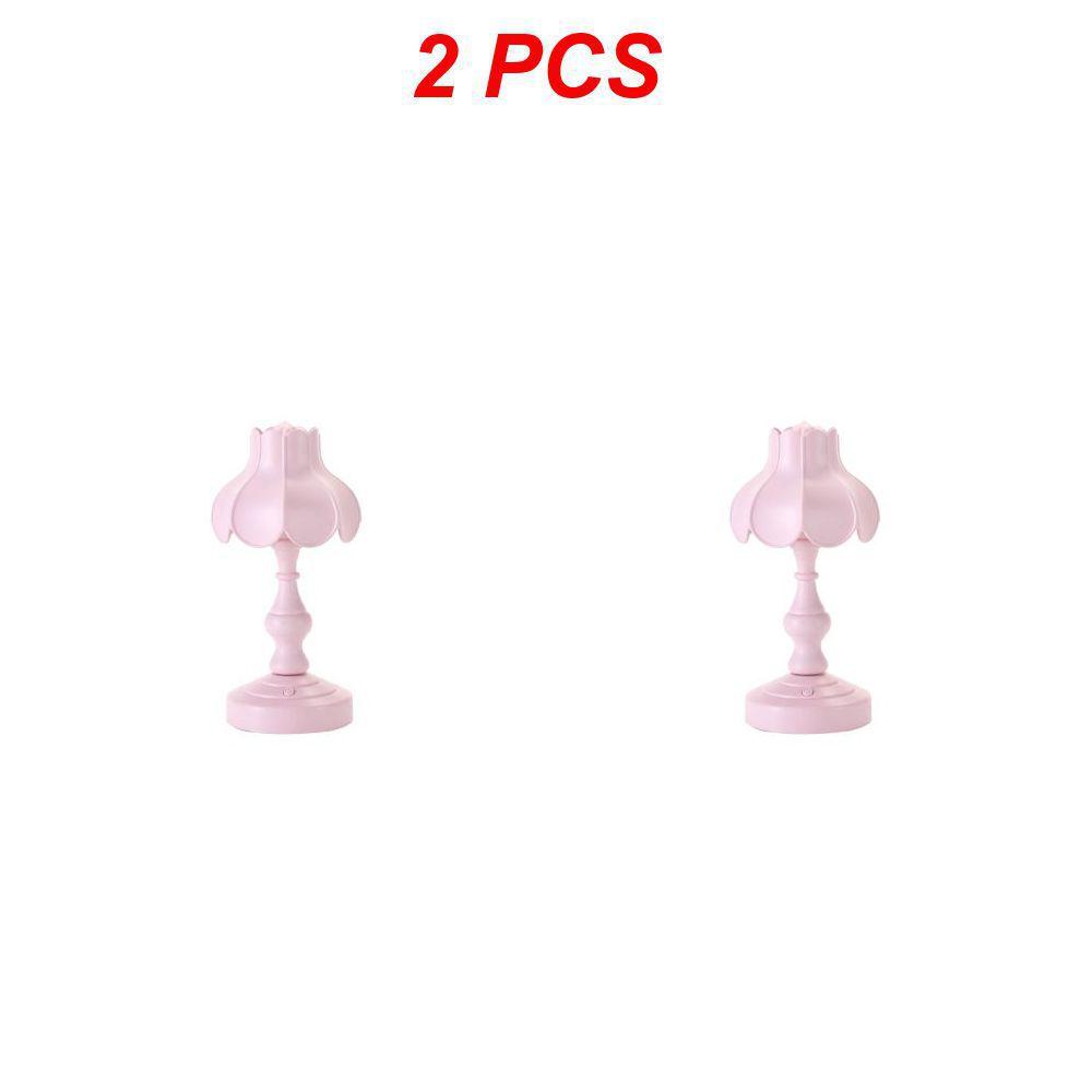 1/2 ADET Mini Retro LED Gece Lambası Dekorasyon Masa Lambası Şarj Edilebilir Okuma Masa Lambası Yurt Yatak Odası Başucu İçin Kız Hediyesi