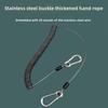 New with Metal Carabiner Outdoor Key Cord 304 Stainless Steel Multistyles Anti-slip Rope Weighing 46KG Fishing Lanyards