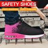 New Labor Insurance Shoes Men's Anti-smashing and Anti-piercing Strip Steel Head Safe and Lightweight Fly-woven Breathable Insulating Shoes