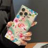 Clear Square Back Tube Case Protection For iPhone 13 14 Pro Max 15 Plus 11 16 ProMax 12 Anti-Oxygen,Flamingos Pattern Casing