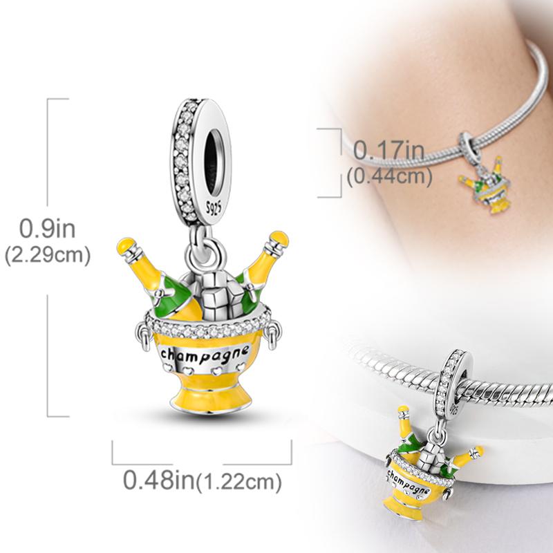 New Original Copper Charms Beads Pendants For Original Bracelet Necklaces Charm Women Diy Jewelry Gifts