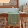 High Quality Striped Table Runner with Tassels Luxury Anti-Scratch Tea Table Mat for Office Home Soft Reusable Dining Decoration