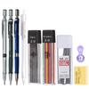 Druckbleistift-Set, 2,0 mm, mit 2B Schwarz/Farben-Mine, zum Schreiben, Skizzieren, Zeichnen, Malen, für die Schule, automatischer Bleistift