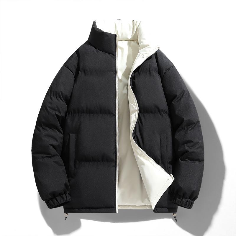 Double-Sided Men's Winter Cotton Padded Jacket - Warm, Loose Fit, Trendy Youth Style for Autumn and Winter