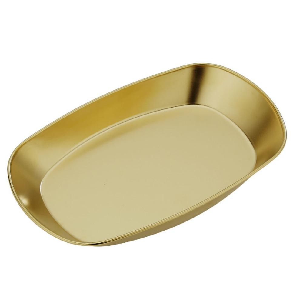 Fall-resistant Snack Plate 304 Stainless Steel Salad Tray Food Serving Dishes  Restaurant