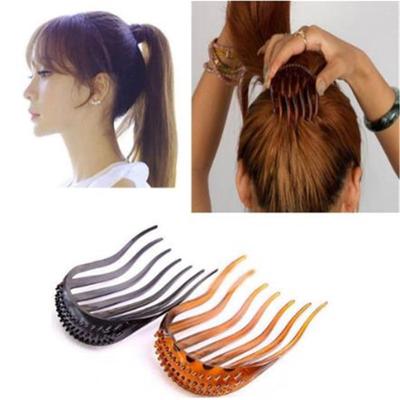 Women Hair Barrette Styling Clip Bun Maker Braid Tool Hairpins Accessory LH