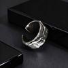 The Hand Of God Vintage Metal Ring Unique Retro Gray Color Adjustable Open Rings Artistic Trendy Religious Jewelry Gift for Men