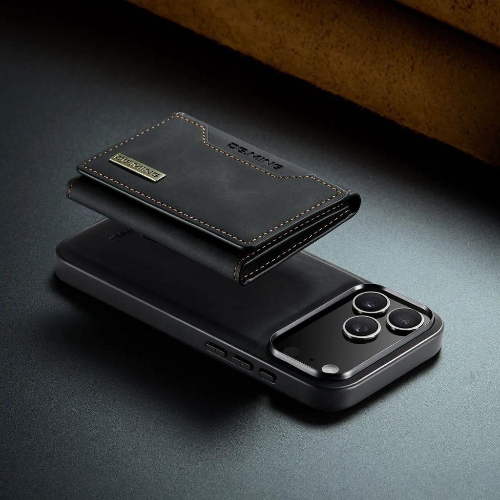 Luxury Leather Phone Case for IPhone 17 Pro Max Air16E 16 14 15 Plus 13 12 11 Pro Max Magnetic Detachable Card Stand Wallet