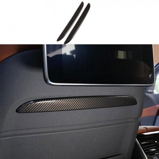 For BMW X7 G07 -22 Carbon Fiber Style Seat Back Storage Bag Trim Decor Cover