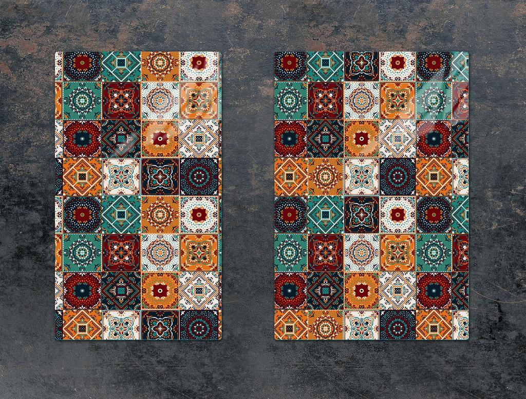 SZKLANA PŁYTA OCHRONNA DO KUCHNI 65x52 MOZAIKA