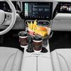 Multifunctional Car Cup Holder With Attachable Tray 360 Swivel Adjustable Car Food Eating Tray Table Auto Cup Holders
