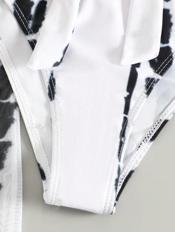 Ευρωπαϊκό & Αμερικανικό Μακρύ Φόρεμα Σκίσιμο Μπικίνι Γυναικείο Σετ Μαγιό 3 Τεμαχίων