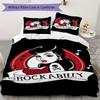 Retro Rock Poster Pattern Bedding,Quilt Set Quilt Cover Pillowcase Home Birthday Gift (1*duvet cover+2*pillowcase,without core)SSJT0917544